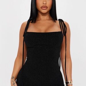 Chic Black Strappy Dress